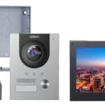 Dahua DHI-KTP01(S) IP Video Intercom Kit Provides a Wide-Angle Camera with Night Vision, A 7 Inch TFT Screen Color Indoor Monitor and A Layer 2 Poe Ethernet Switch for Secure Remote Access Unlock Doors and View Visitors from The Comfort of Your Home.