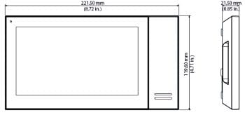 Dahua DHI-KTP01(S) IP Video Intercom Kit Provides a Wide-Angle Camera with Night Vision, A 7 Inch TFT Screen Color Indoor Monitor and A Layer 2 Poe Ethernet Switch for Secure Remote Access Unlock Doors and View Visitors from The Comfort of Your Home Monito Dimensions