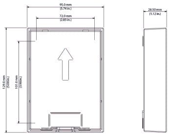 Dahua DHI-KTP01(S) IP Video Intercom Kit Provides a Wide-Angle Camera with Night Vision, A 7 Inch TFT Screen Color Indoor Monitor and A Layer 2 Poe Ethernet Switch for Secure Remote Access Unlock Doors and View Visitors from The Comfort of Your Home Serfuce Mount Box Dimensions