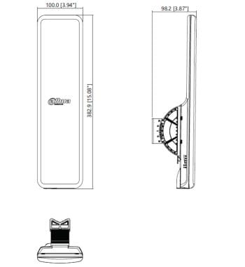 Dahua DH-PFWB5-90n 5GHz N300 Outdoor Wireless Base Station Dimensions