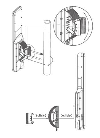 Dahua DH-PFWB5-90n 5GHz N300 Outdoor Wireless Base Station Mounting