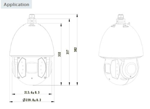Dahua Technology 6AE530UNI Pro Series 5MP Outdoor Network PTZ Dome Camera with Night Vision
