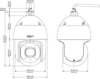 Dahua Technology Starlight 2MP Outdoor PTZ Network Dome Camera with 4.5-135mm Lens & Night Vision