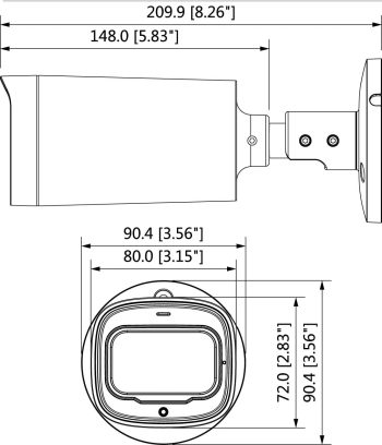 Dahua A21CC0Z 2MP Varifocal Multi-format Starlight Bullet Camera
