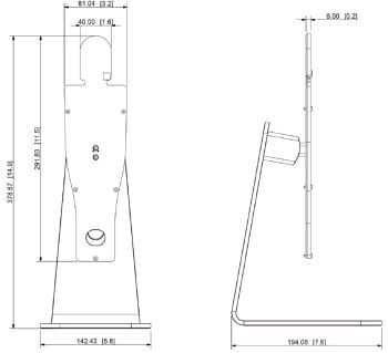 Quickly deploy and transport the ASF072X-T1 Thermal Temperature Station Desk Stand. Aluminum alloy construction for durability and portability. Compatible with DHI-ASI7213X-T1 Dimensions