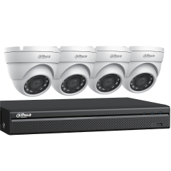 Dahua C544E42 HDCVI Security System, Four Cameras, Outdoor, 4 Megapixels, 2 TB Storage, Night Vision