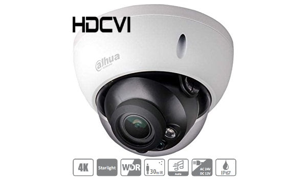 Dahua Technology A82AM5V 8MP Outdoor HDCVI Dome Camera with 3.7-11mm Varifocal Lens and Night Vision