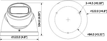 Dahua Technology HD CVI A21CJ0Z White 2Megapixel  IR Eyeball Vari-focal 2.7-12 mm multi Format Starlight Security Camera.