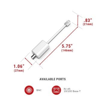 Dahua Technology LR1002 EoC Passive Converter (Pair) Dimensions