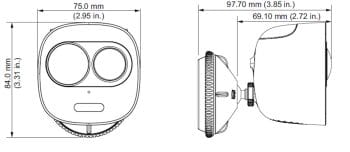 LincX2PRO Series IPC-C26EN 2MP Outdoor Wi-Fi Network Camera from Dahua Technology. Dimensions