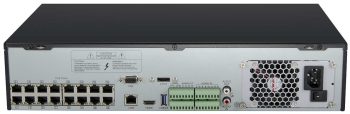 Eyemax NVST-TX216-32, a 32-channel NVR with advanced SOC technology for high-definition recording on every channel for IP cameras up to 3MP with 16 channel PoE Input Back View