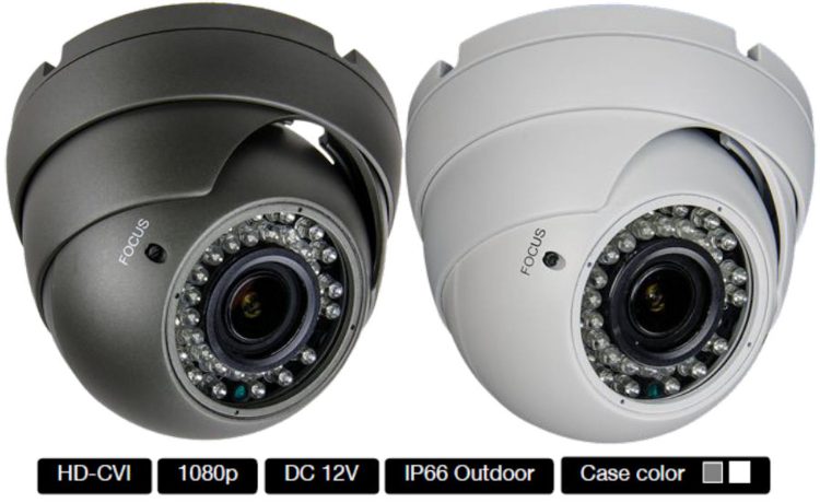 CIB-B2032V HDCVI Eyeball Camera, 1080p(2MP), IP66, 36 IR, 2.8~12 mm Motorized MP Lens, ICR, DC 12V