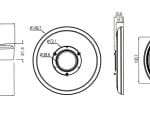 Eyemax DO-WB221 Slide-In Metal Wall Mount For 6" Dome Camera Dimensions