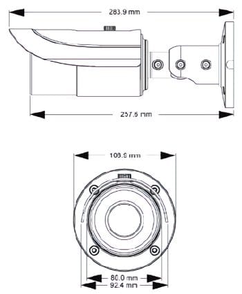 Eyemax NIR-C3042FV-BW 3MP IP Network IR Bullet Camera With 48 IR LEDs & 2.8~12mm Vari-focal Lens