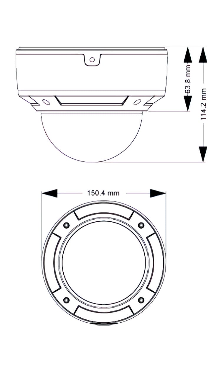 IP Power NIT-C232FV-W 2 Megapixel ONVIF Compliant IP IR Dome Camera