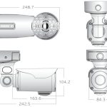 Eyemax TIR 2662V B HD TVI 1080p 2Megapixel IR Bullet Camera with Varifocal Lens and IP68 Ingress Protection Dimensions