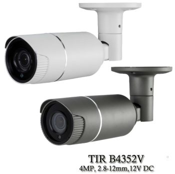 Eyemax TIR-B4352V 4Megapixel 4-in-1 outdoor camera. With advanced features like 3 array LEDs and 2D DNR, it offers clear footage up to 164.04 ft (50 m) Gray or White Color.