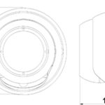Eyemax UIB-1032V EX-SDI 1080p Eyeball IR Camera Dimensions