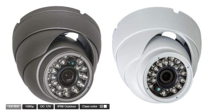 Eyemax UIB-2022, a high-quality full-HD camera with EX-SDI and HD-SDI output for flexible setups. Enjoy clear footage, long-distance transmission, and improved image quality in any lighting. Available in gray or white, with a 2.8mm or 3.6mm lens. IP66 is rated for outdoor use.