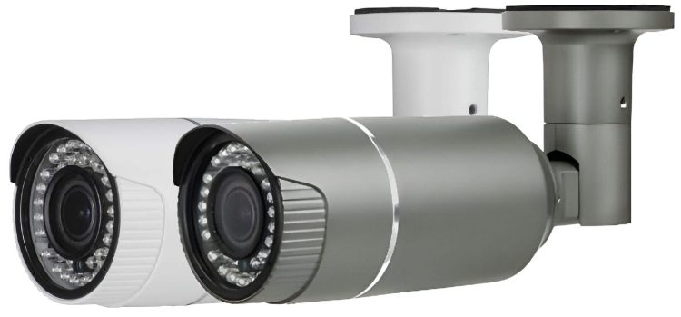 Eyemax TIR-0412-B HD-TVL Outdoor Bullet Security Cameras at Collsam High Definition 2Megapixel 2.8~12 mm Varifocal lens IP66 Ingress Protection 4 COB Lifetime Support Gray or White Color