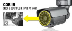 EX-SDI 1080p 2 Megapixels IR Bullet Camera With 8 COB IR And 2.8~12 mm Lens Chip on Board (COB) LEDs