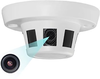 Eyemax XHI-SMK-01P HD-SDI 1080p 2 Megapixel Lens Indoor Smoke Detector Case Hidden Camera with 3.7 mm Fixed Pinhole Lens DC 12V Pinhole Closeup