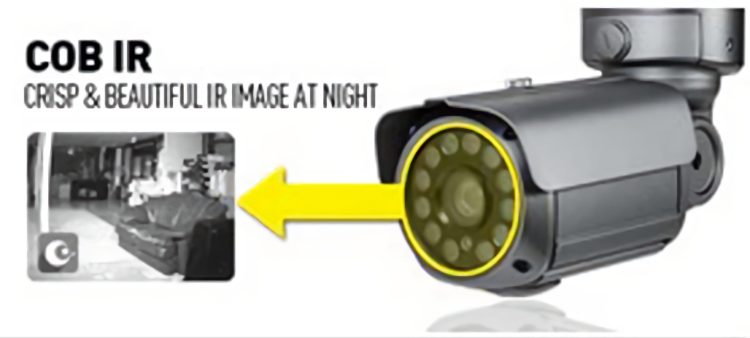 Eyemax XIR-2362FV-B 1080p Long-Range Outdoor IR Bullet with ICR and Dual Power HD-SDI Camera 12 COB IR