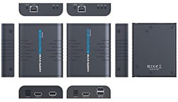 HA-EXT012B-KVM USB HDMI KVM Extender Over Single Cat 5/5E/6/7 Ethernet Cable  Signal Extension Up to 365 ft (111.25 m) USB Keyboard Mouse Support