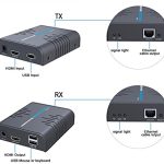 HA-EXT012B-KVM USB HDMI KVM Extender Over Single Cat 5/5E/6/7 Ethernet Cable  Signal Extension Up to 365 ft (111.25 m) USB Keyboard Mouse Support Interface