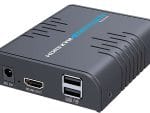 HA-EXT012B-KVM USB HDMI KVM Extender Over Single Cat 5/5E/6/7 Ethernet Cable  Signal Extension Up to 365 ft (111.25 m) USB Keyboard Mouse Support Receiver