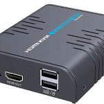HA-EXT012B-KVM USB HDMI KVM Extender Over Single Cat 5/5E/6/7 Ethernet Cable  Signal Extension Up to 365 ft (111.25 m) USB Keyboard Mouse Support Receiver
