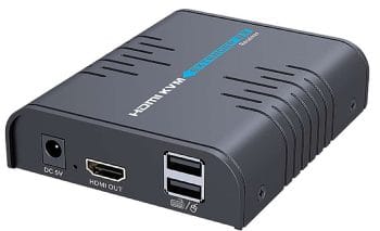HA-EXT012B-KVM USB HDMI KVM Extender Over Single Cat 5/5E/6/7 Ethernet Cable  Signal Extension Up to 365 ft (111.25 m) USB Keyboard Mouse Support Receiver