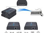 HA-EXT012B-KVM USB HDMI KVM Extender Over Single Cat 5/5E/6/7 Ethernet Cable  Signal Extension Up to 365 ft (111.25 m) USB Keyboard Mouse Support