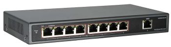HA-PW1609-8P is an 8 RJ-45 10/100M/1000M Gigabit Switch With 8 POE Injector Voltage Range DC 48V IEEE802.3x Flow Control Right View