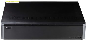 Eyemax NVST-TS5400-64 NVR. Supports 64 IP inputs, 16-channel playback, 8MP display, H.265, HDMI, and more. Perfect for home, business, and government use. Offered by Collsam Security Front View.