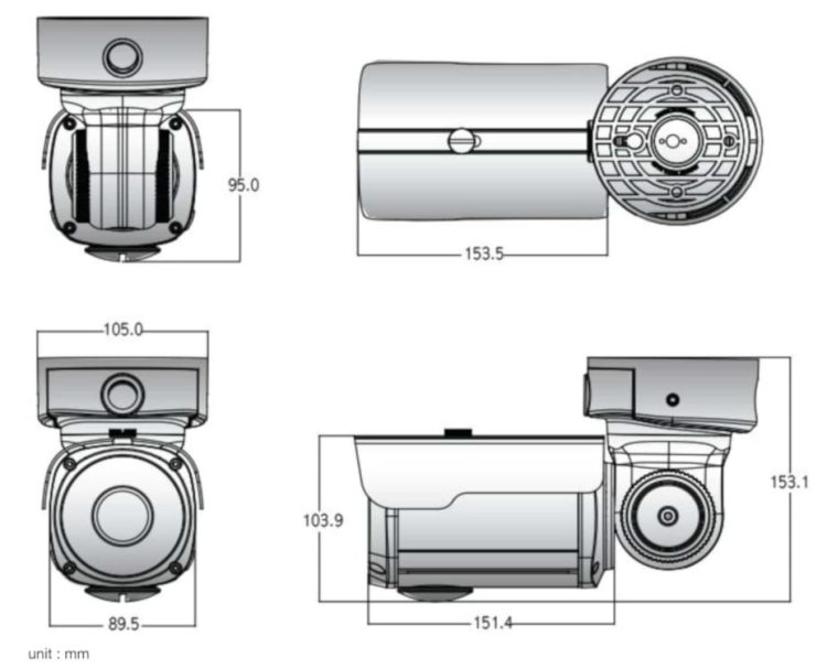Capture crystal clear footage with the Eyemax UIR-2342V-B X-SDI 1080p IR Bullet Camera. Featuring 8 COB IR LEDs and a 2.8~12mm lens, this camera offers superior night vision and IP68 protection. Made in Korea and compatible with Balun, it's a top choice for security dimensions.
