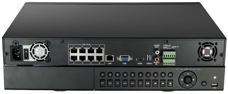 Eyemax NVST-TX208-32 NVR. High Resolution 32 Channel NVR with PoE Input and SOC Technology Perfect for home, commerce, and government security needs.