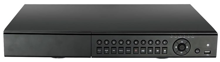 Eyemax NVST-TX208-32 NVR. High Resolution 32 Channel NVR with PoE Input and SOC Technology Perfect for home, commerce, and government security needs Front View.