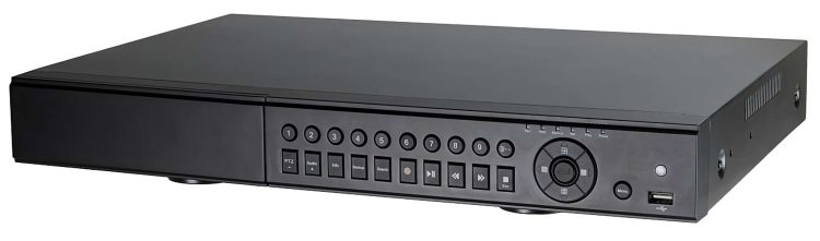 Eyemax NVST-TX208-32 NVR. High Resolution 32 Channel NVR with PoE Input and SOC Technology Perfect for home, commerce, and government security needs Left View.