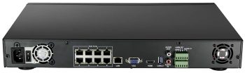 Eyemax NVST-TX208-32 NVR. High Resolution 32 Channel NVR with PoE Input and SOC Technology Perfect for home, commerce, and government security needs Back View.