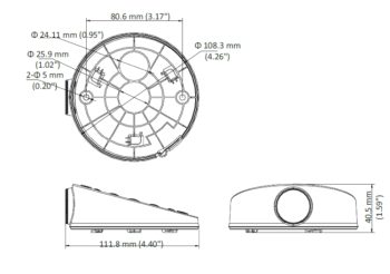 Get the most out of your DS-2CD2942F-IS camera with the Hikvision AB-FE2 Inclined Ceiling Mount Bracket from Collsam Distribution. Durable and easy to install Dimensions.