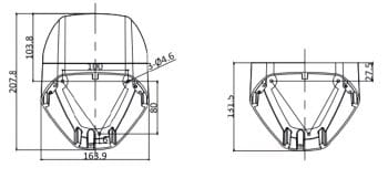 AB-FE45 45° Angled Base Mount for Select Fisheye Cameras from Hikvision is a great mounting solution for any surveillance system.