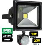 LEDVON OPC-FSL-AB1 10W 1000 luminous or 30W 3000 Luminous 6000K Cool White High brightness outdoor Black LED floodlight