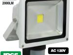 LEDVON OPC-FSL-AW120D 20W LED Sensor floodlight. Save up to 80% on energy costs and enjoy adjustable motion sensor settings for optimal convenience. IP65 waterproof and durable for all weather conditions.