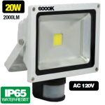 LEDVON OPC-FSL-AW120D 20W LED Sensor floodlight. Save up to 80% on energy costs and enjoy adjustable motion sensor settings for optimal convenience. IP65 waterproof and durable for all weather conditions.