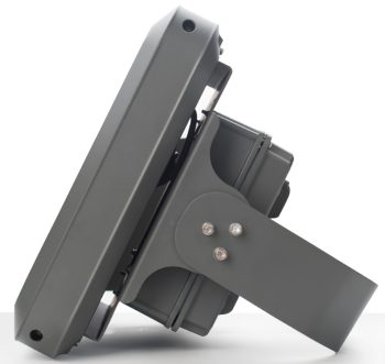 LEDVON OPC-FUL-PGS200L 200W floodlight. IP67 UL Listed, IP65 Ingress Protection, 20000 Lumens and 6000K Cool White for energy efficiency and long lifespan. Perfect for outdoor lighting needs Side View.