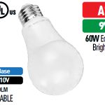 Ledvon OPC-BU-A1909 E27 Base A19 9W bulb. Energy efficient, versatile, and available in 3000K or 6000K, it's the perfect choice for any standard light fixture. Brighten up your space with ease