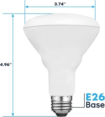 Ledvon OPC-BU-BR3014 A19 and BR30 bulbs. Choose from warm or cool white, 14 watts, and 1050 Luminous for versatile use dimensions.