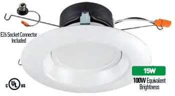 Ledvon OPC-DN6E-15 LED down lights. Energy-efficient, modern, and seamless, these recessed fixtures provide targeted illumination in Cool or Warm White. Save on energy costs and enjoy a longer lifespan compared to traditional bulbs.