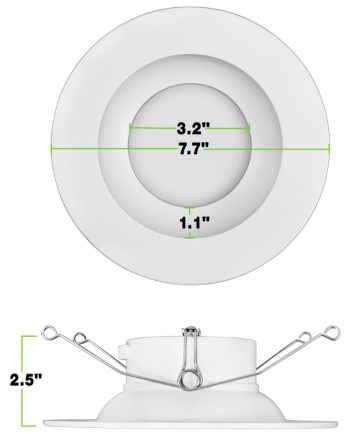 Ledvon OPC-DN6E-15 LED down lights. Energy-efficient, modern, and seamless, these recessed fixtures provide targeted illumination in Cool or Warm White. Save on energy costs and enjoy a longer lifespan compared to traditional bulbs Dimensions.